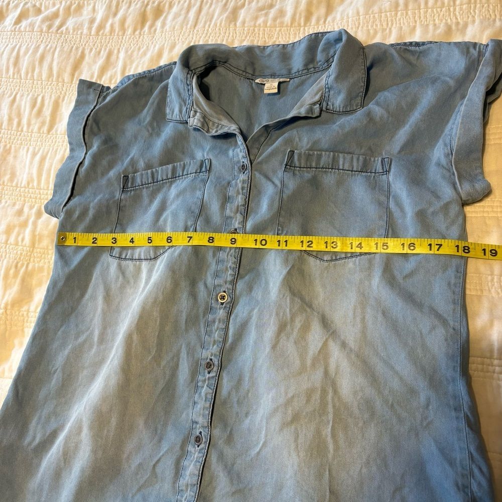 Cato Button-Up Top Blue - Picture 2 of 5